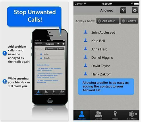 call bliss block messages