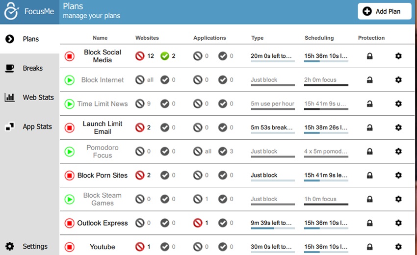 block app while study with focus me