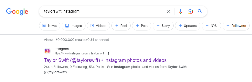search-instagram-account-using-google